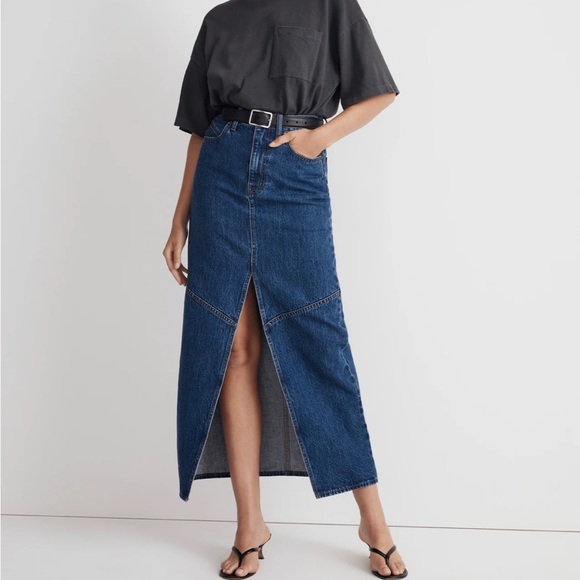 Madewell Dresses & Skirts - Madewell Denim Mid-Rise Maxi Skirt in Pineland Wash